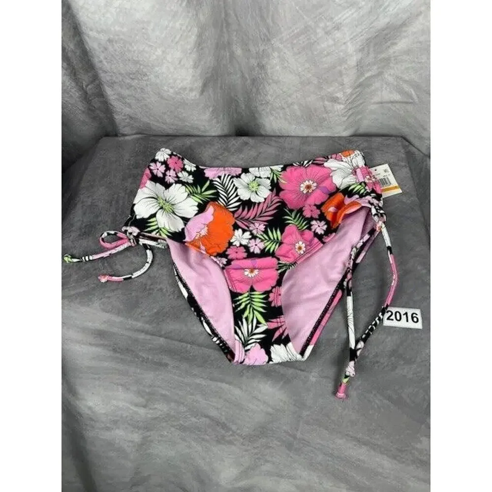 Salt + Cove Side Tie High Waist Swim Bottom Separates Juniors BHFO 7231